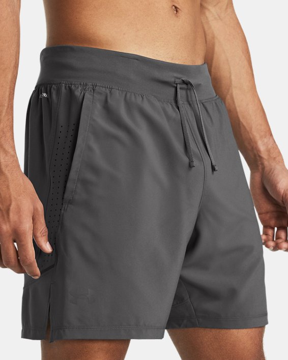 Pantalón corto de 18 cm UA Launch Elite 2-in-1 para hombre, Gray, pdpMainDesktop image number 4